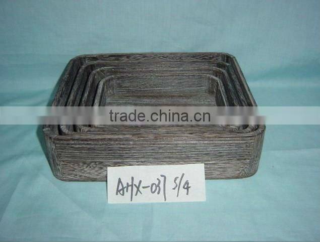 Silver&Golden painted wood serving tray