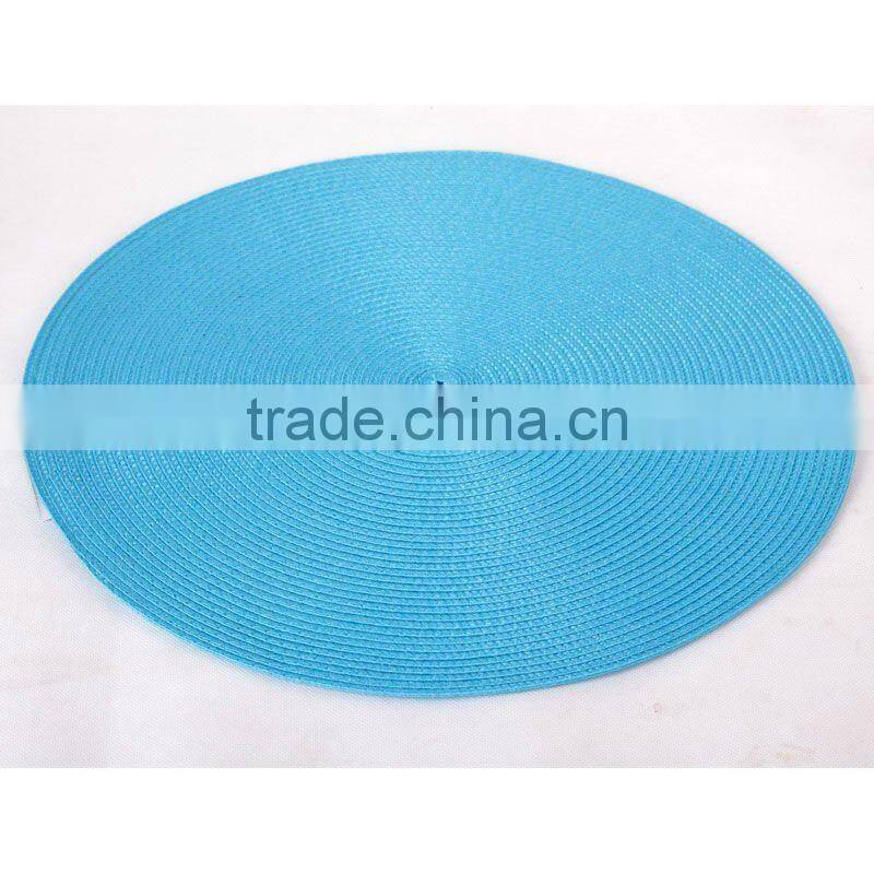 blue pp round placemat/tablemats for dinner sets/plastic placemats
