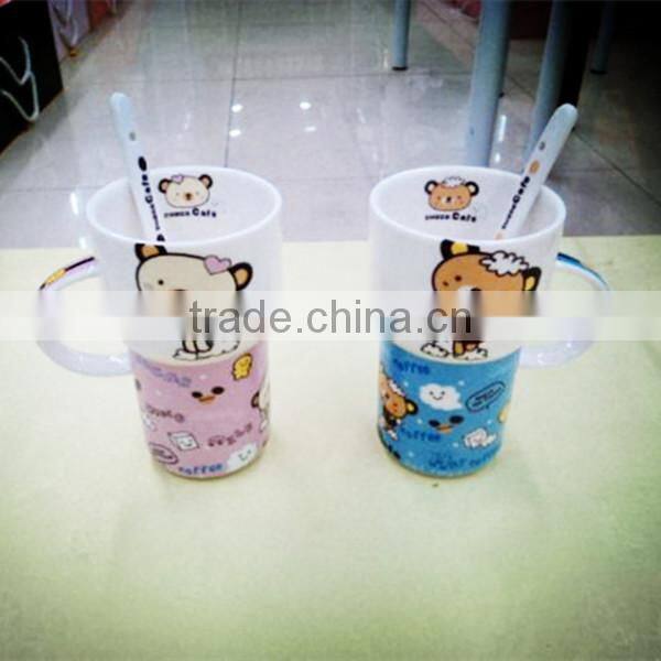 Magnesia Porcelain Ceramic Porcelain Cup/Mug with Ceramic Spoon