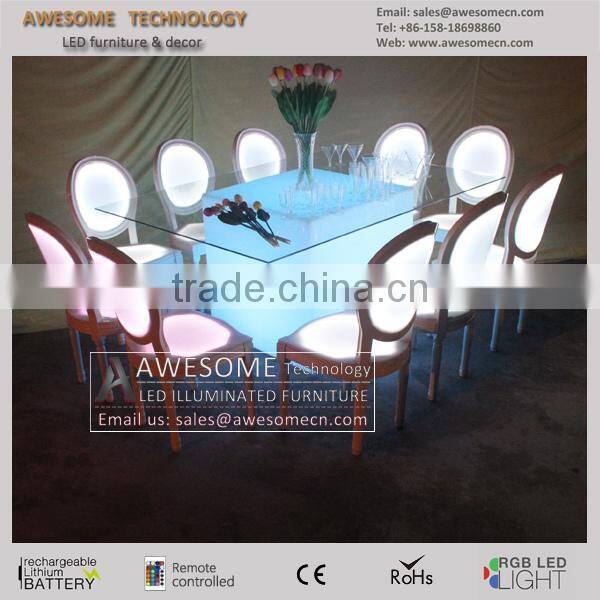 Luxurious Event lounge Furniture Glow hotel chairs for sale
