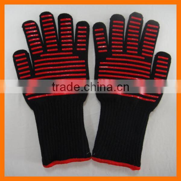 Custom Silicone Grip Heat and Cut Resistance Gloves for Kitchen Use