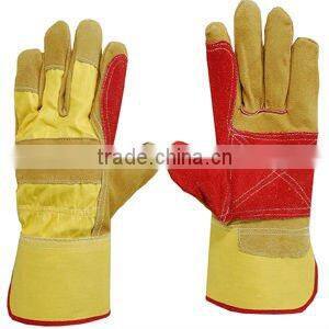 Double palm leather safety glove ZM-B15