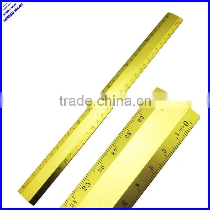 High quality colorful office 30cm aluminium metallic ruler