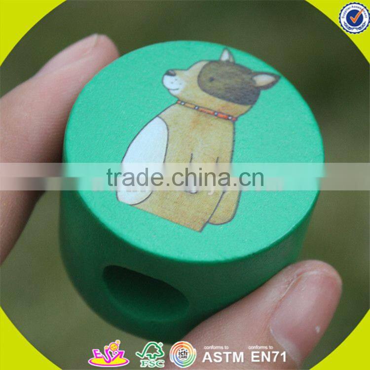Wholesale funny kids wooden stacking animal blocks toy hot sale interesting baby wooden stacking animal blocks toy W13D095