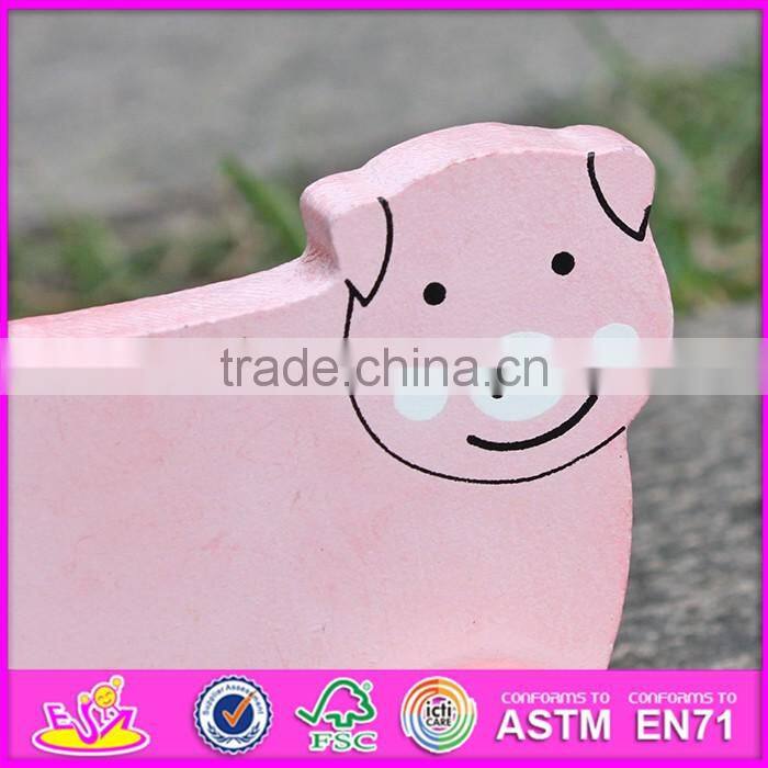 2017 New products pig car toy wooden toy making plans W04A321