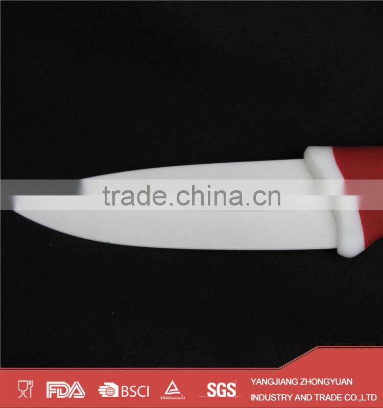 5 pcs set of ceramic kitchen knives set with acrylic knife block and peeler