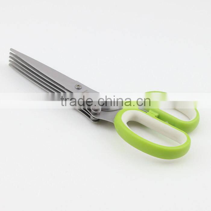Five Stainless Steel Blades Multipurpose Kitchen Shear Culinary Herb Scissors