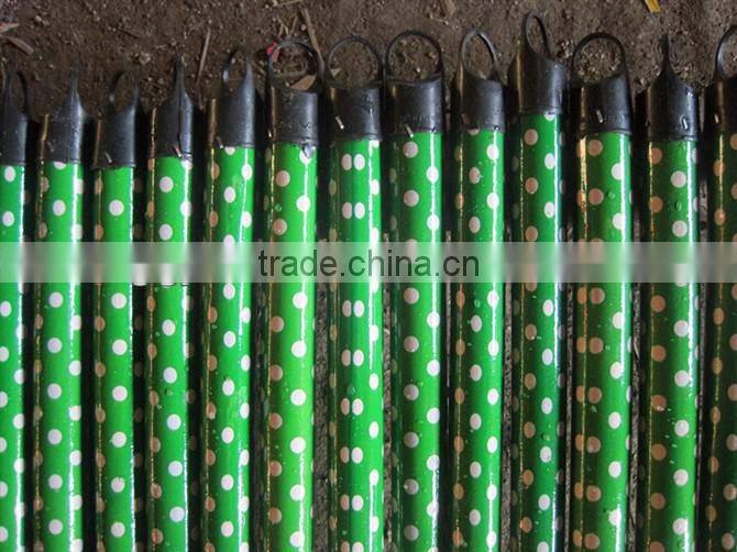 Good quality wooden broom handle with long cap