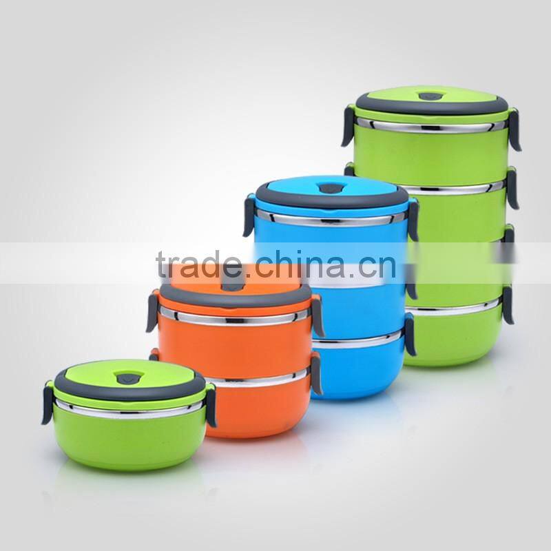 round stainless steel and PP material food container with competitive price