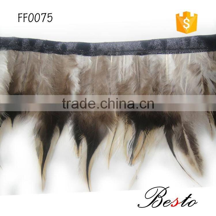 Cheap wholesale natural rooster tail feathers for indian headdress decoration