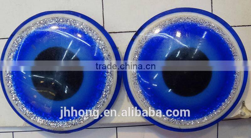 Colorful flat round evil eye beads, jewelry accessories, high quality resin beads