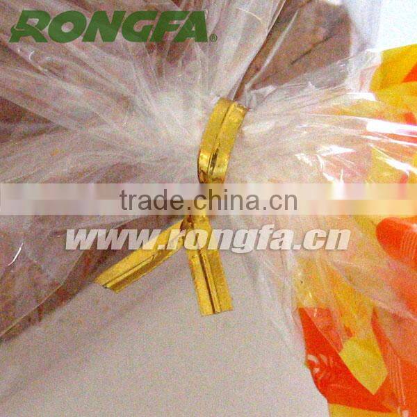 foctory direct sale candy use spooled golden plastic twist tie supplier
