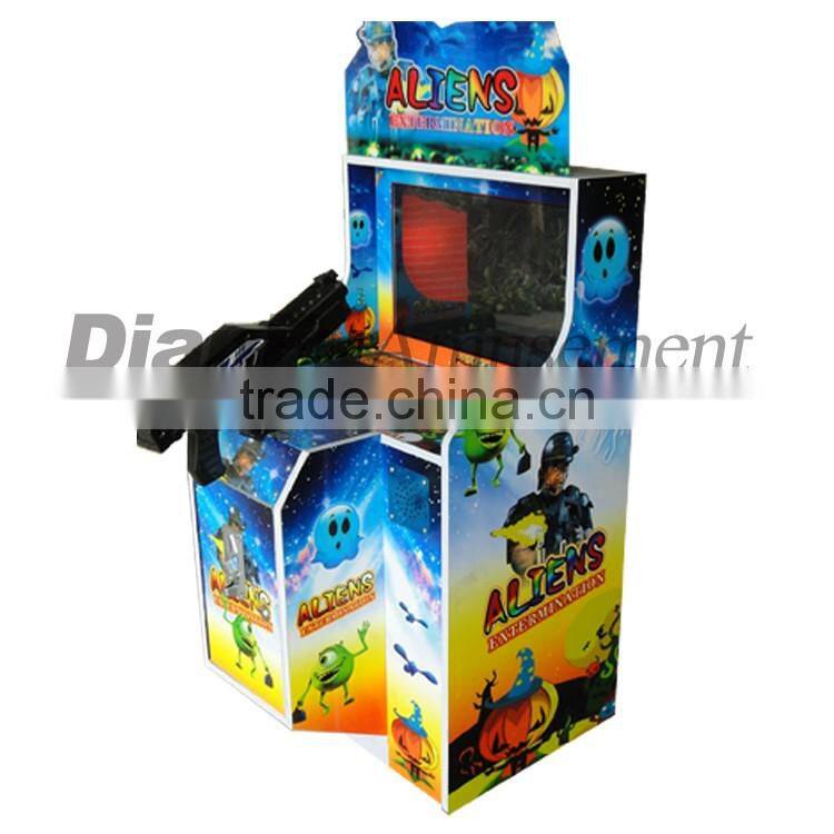 DianFu hot sell kinds alien simulator arcade gun shooting 2 players machine off price redemption game machine