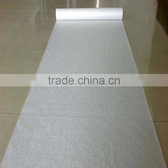 Party decorative carpet runner/factory hot sale decorative white wedding runner/wedding carpet/mat exhib