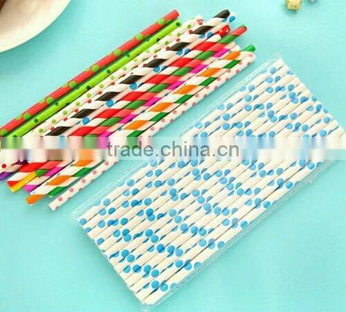 Disposable Biodegradable Food Grade ISO9001:2008 Paper Straw