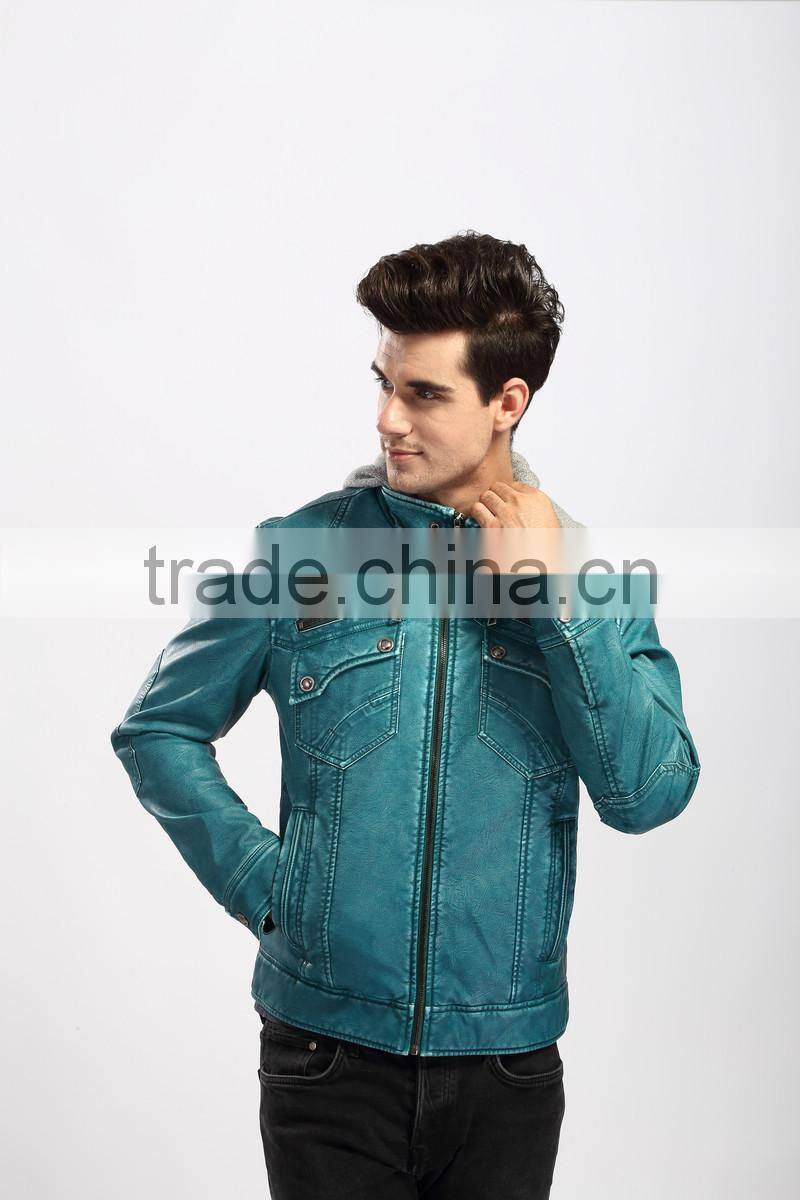 2015 New Style Fashion Pakistan Leather Jackets For Men