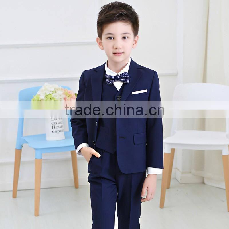 Custom made high class all black trendy kids Tuxedo Suit Business suits for Children