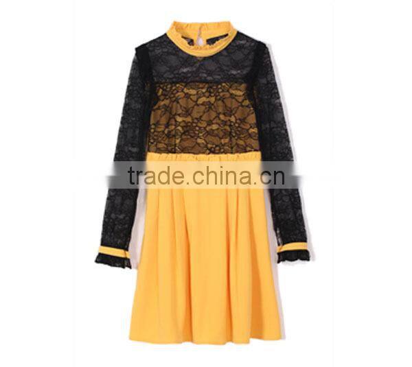 2015 Modern Solid Color Womens Clothing ladies' loose-fitting laced pleated women's sexy apparel with stand collar