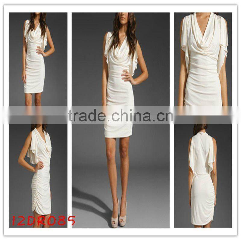 women clothes!12DR158!unlined!one-shoulder!cusual summer dress 2012!latest design!