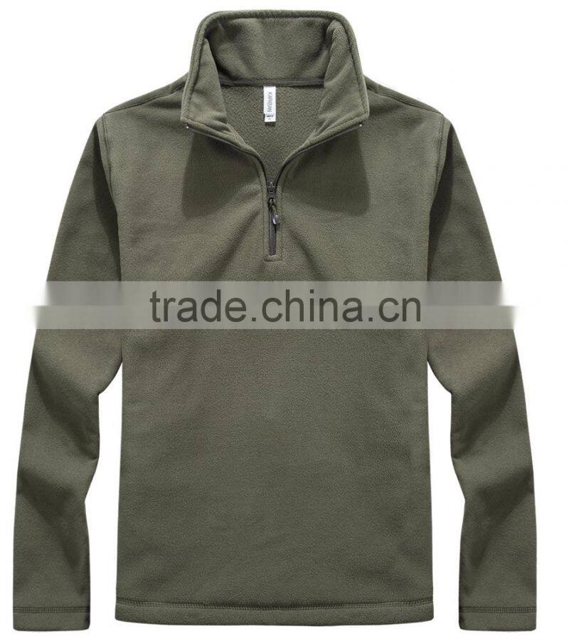 popular style to France half zip simple pullover male Polar Fleece