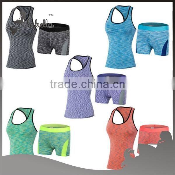 2 pcs fashion yoga gym bodybuilding fitness sports wear set clothing for women