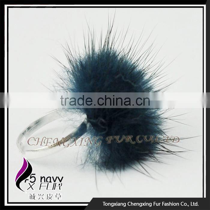CX-A-27 Beautiful Mink Fur Ball Headband Wholesaler
