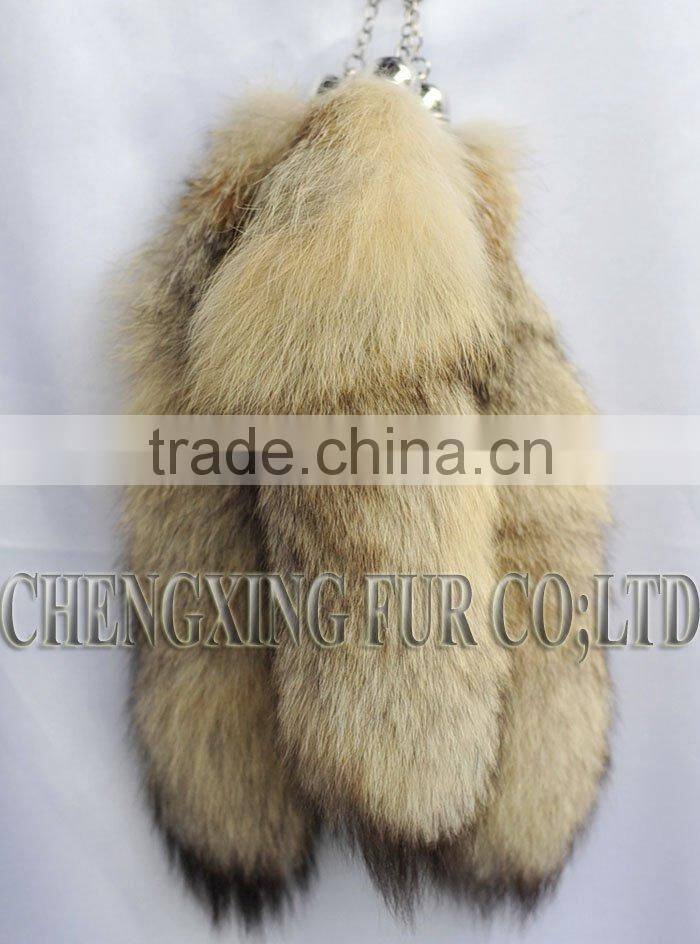 CX-R-41 Genuine Fox Fur Tail Key Ring
