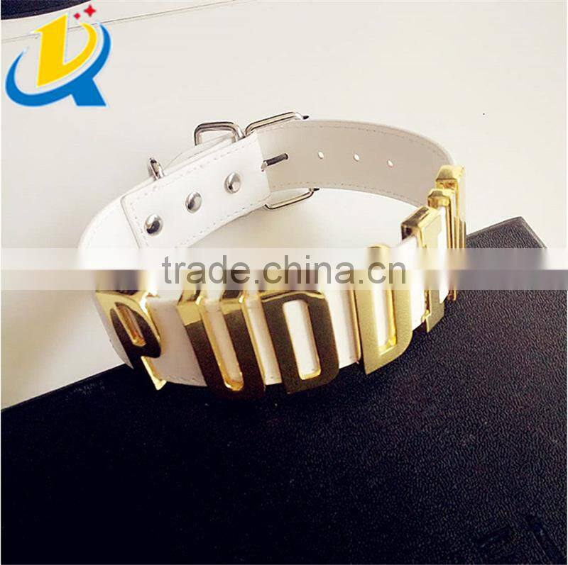 PUDDIN YES SIR for Suicide Squad Harley Quinn choker necklace leather choker necklace leather