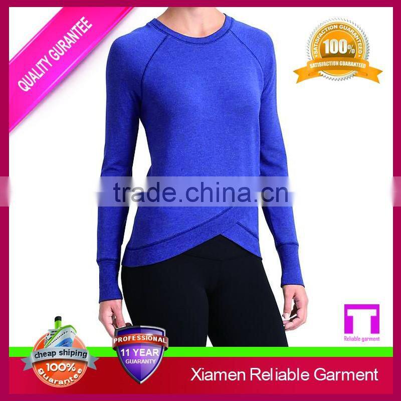 Blank raglan long sleeve black new model 95%cotton5%elastane sport t shirt