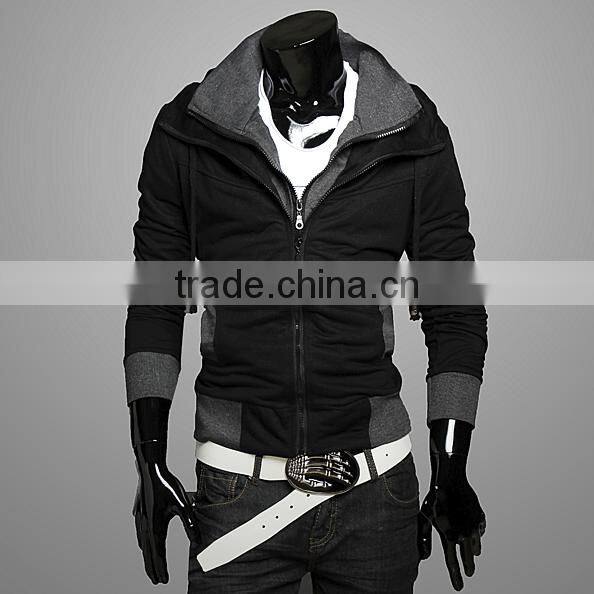 Wholesale zipper up Men Plain hoodies
