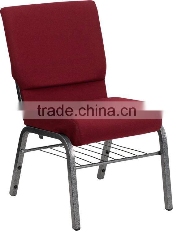 Wholesale Used Hot sell item Stacking Metal Church Chair Steel fabric stacking Waiting Meeting Room conference church chair