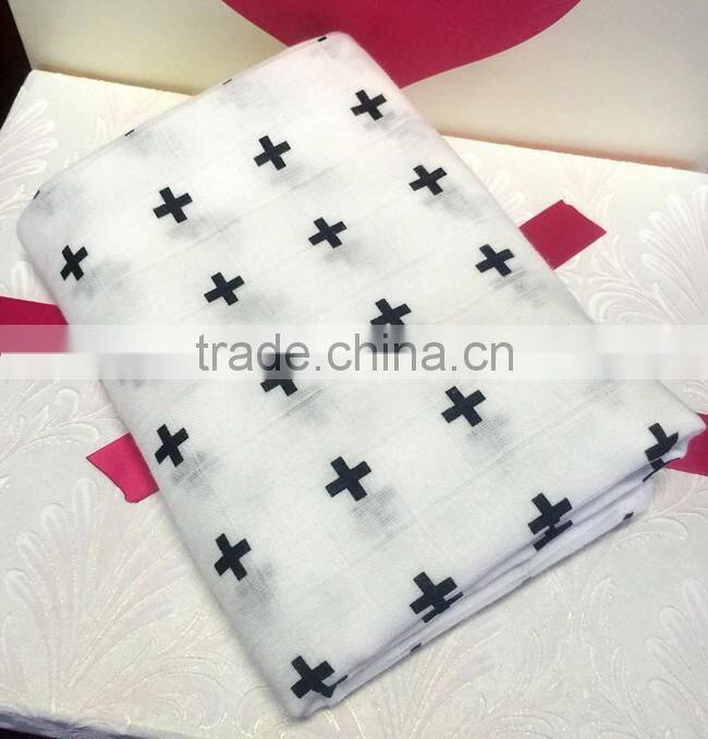 Hot sale 100% cotton baby swaddle blankets