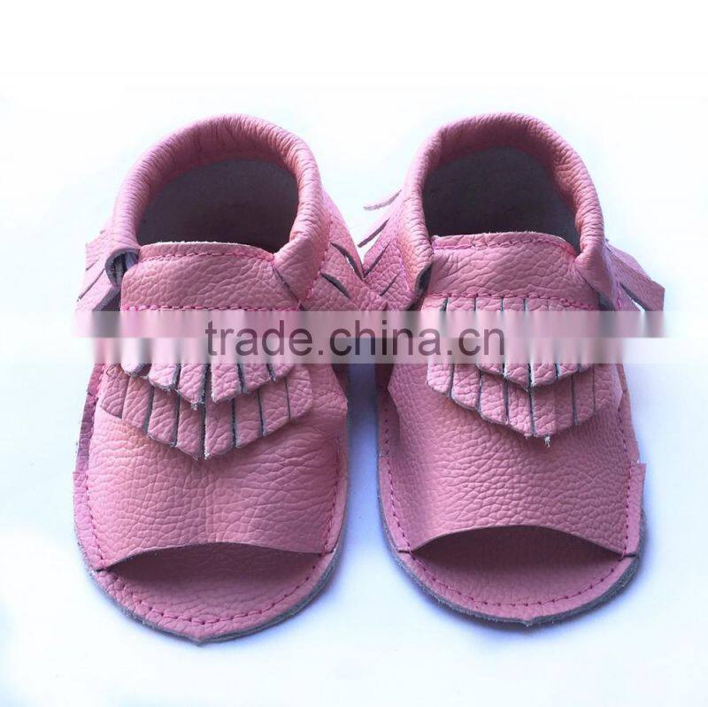 2016 baby summer moccasin shoes genuine leather sandal shoes