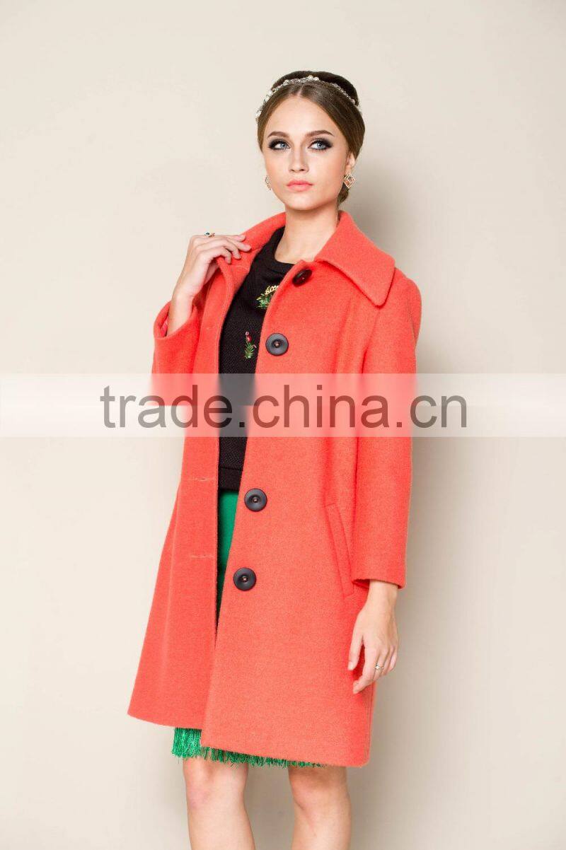 high fashion winter plain luxury elegant women long coat turkey, women model coat