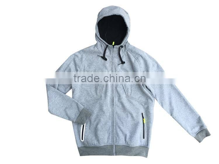 Custom hot sale hooded sweatshirt knitting fabric cotton fleece jacket for men