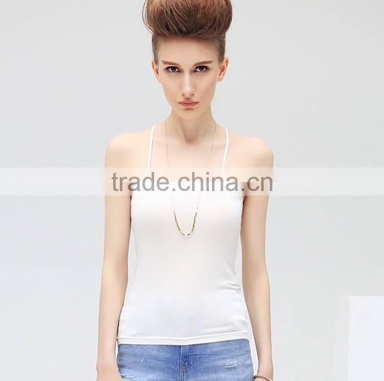 OEM new arrival cotton top quality blank sexy sleeveless singlet with 100% cotton