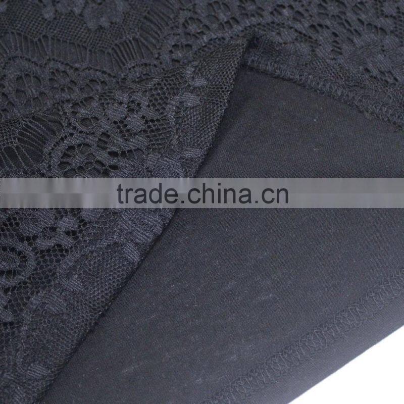 Clothes woman fashion long bell sleeve off-shoulder lace blouse black for wholesale 2017