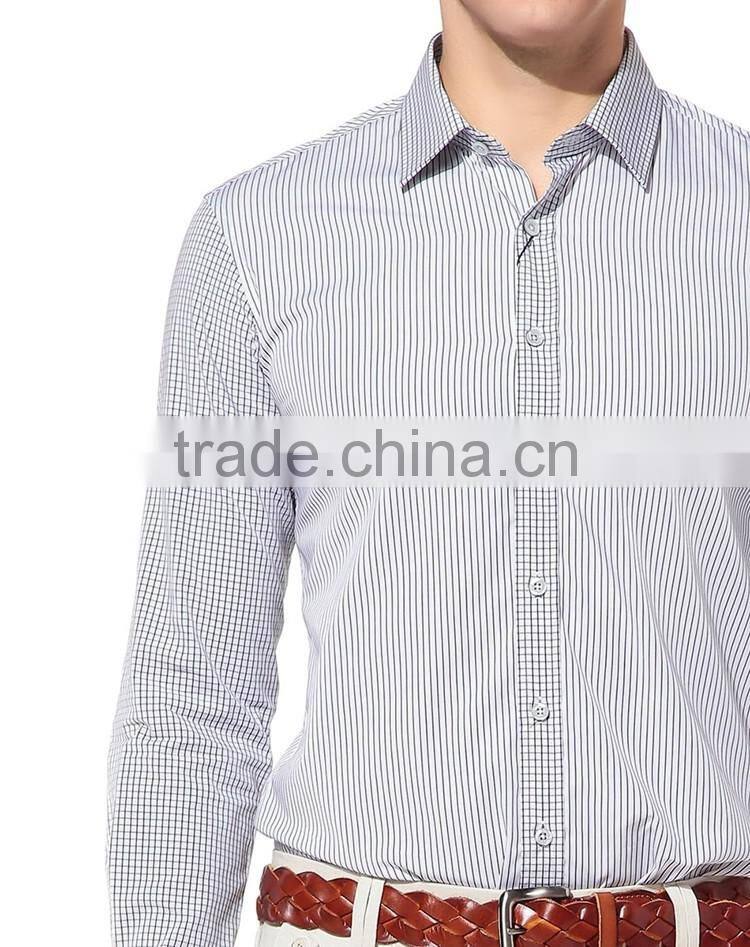 cotton vertical stripes fabric men's dress shirts