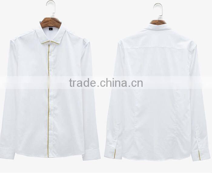 2016 men slim fit casual dress shirt