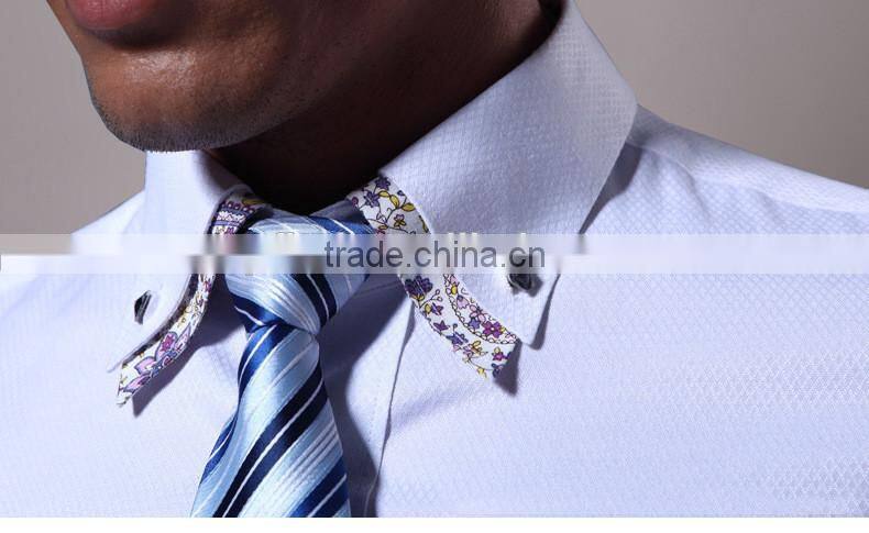 Printing double collar plain long sleeve spring & autumn fancy design t-shirt