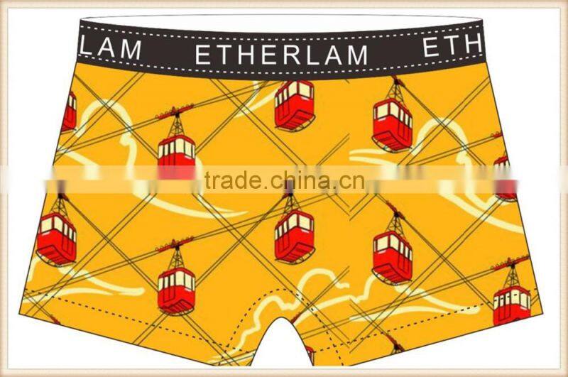 Red Cable CarDigtal Pirnt 88% Polyester 12% Spandex Custom Logo With Factory Prices Man Boxers