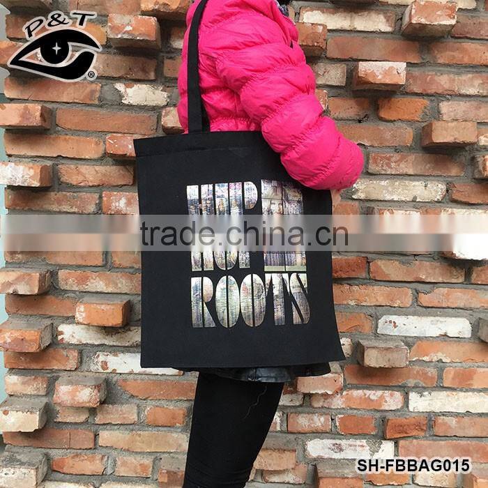 China wholesale 2017 new Cheap Custom Printed cotton canvas tote bag for shopping