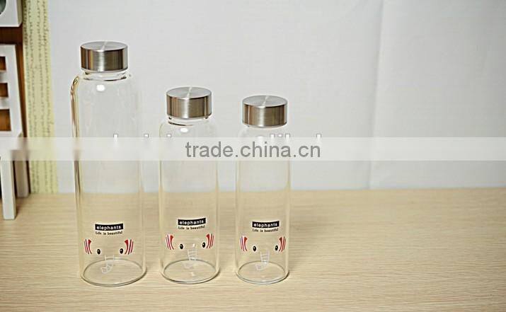 Cute Fashion Transparent Glasses Bottle Small Glass Bottle