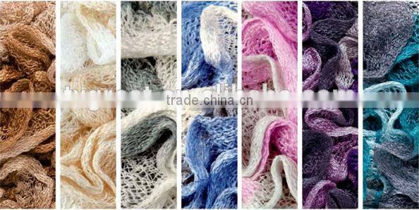 tape grid yarn for scarf fancy yarn