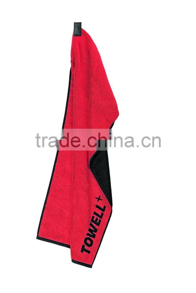 100% cotton magnet strap zipper pocket fitness towels, zip pocket gym towels