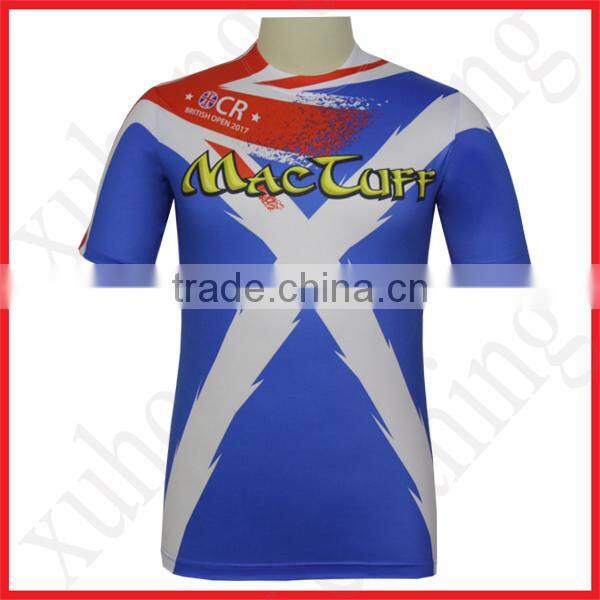 Free sample China customized polyester fintness t-shirt