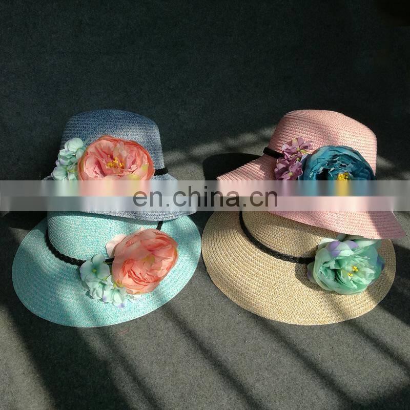 Sunshade Straw Hat Flower Basin Cap Outdoor Sun Protection Fisherman's Hat