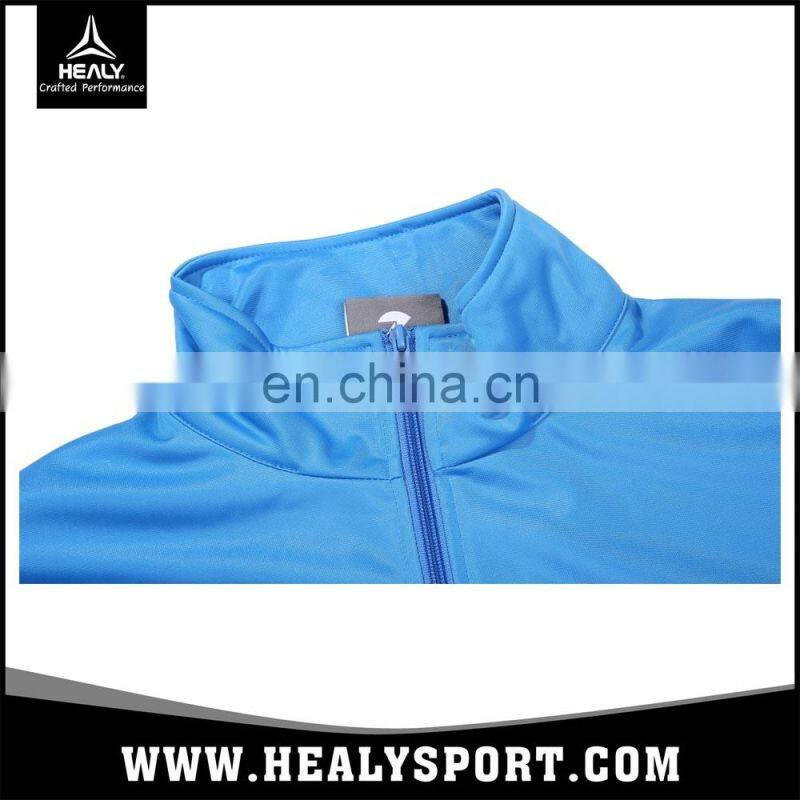 High Quality full zip sprint woven blue training jacket
