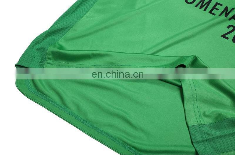 Sublimation mens soccer training suits unisex green training jersey kit