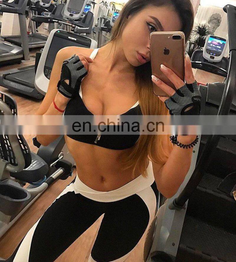 New Custom polyester spandex plain sports yoga pants female fitness active wear women sports leggings
